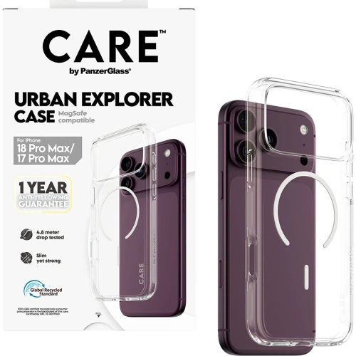 Etui CARE by PanzerGlass Urban Explorer Case do iPhone 18 Pro Max / 17 Pro Max do MagSafe, przezroczysto-białe (5/6)