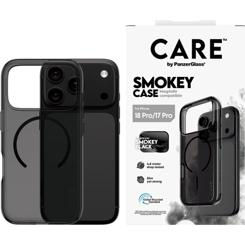 Etui CARE by PanzerGlass Smokey do iPhone 18 Pro / 17 Pro do MagSafe, przydymione-czarne (2/6)