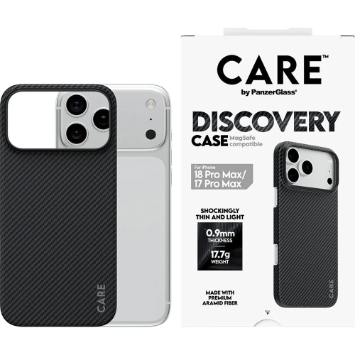 Etui aramidowe PanzerGlass CARE Discovery Case do MagSafe do iPhone 18 Pro Max / 17 Pro Max, czarno-szary (2/6)