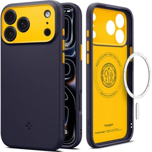 Etui Spigen Nano Pop Mag do MagSafe do iPhone 18 Pro Max, granatowo-żółte