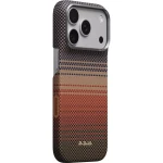 Etui aramidowe Pitaka Ultra-Slim Case do MagSafe, do iPhone 18 Pro / 17 Pro, brązowo-czarne z kevlarem