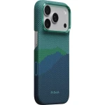 Etui aramidowe Pitaka Ultra-Slim Case do MagSafe, do iPhone 18 Pro Max / 17 Pro Max, zielono-niebieskie z kevlarem