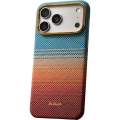 Etui aramidowe Pitaka Ultra-Slim Case do MagSafe, do iPhone 18 Pro Max / 17 Pro Max, brązowo-czarne z kevlarem (2/5)