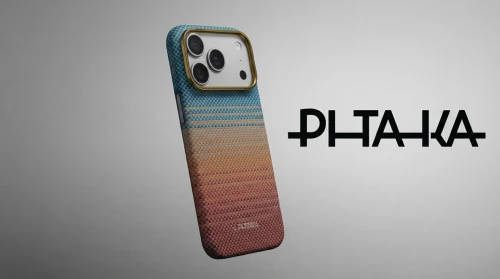 Etui aramidowe Pitaka Ultra-Slim Case do MagSafe, do iPhone 18 Pro / 17 Pro, pomarańczowo-niebieskie z kevlarem (6/6)