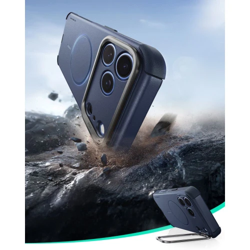 Etui ESR Cyber Tough Case Kickstand do MagSafe do iPhone 18 Pro / 17 Pro, granatowe (3/8)