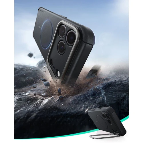 Etui ESR Cyber Tough Case Kickstand do MagSafe do iPhone 18 Pro / 17 Pro, czarne (3/8)