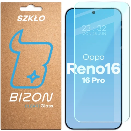 Szkło hartowane Bizon Glass Clear do Oppo Reno16 / Reno16 Pro 5G (1/4)