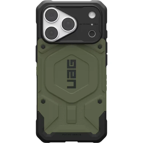 Etui pancerne UAG Pathfinder do MagSafe do iPhone 18 Pro / 17 Pro, oliwkowa z czarnymi elementami (1/5)