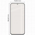 Matowe szkło hartowane Bizon Glass Matte do Xiaomi POCO F9 Ultra, czarna ramka (2/4)