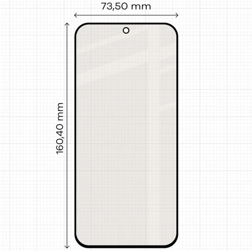 Matowe szkło hartowane Bizon Glass Matte do Xiaomi POCO F9 Ultra, czarna ramka (2/4)