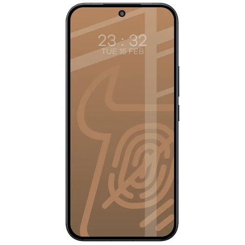 Matowe szkło hartowane Bizon Glass Matte do Xiaomi POCO F9 Ultra, czarna ramka (3/4)