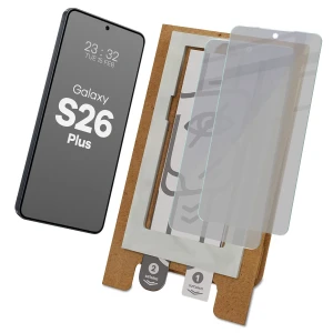 2x Prywatyzujące szklo hybrydowe z eko aplikatorem Bizon Eplikator Hybrid Shadow do Galaxy S26 Plus