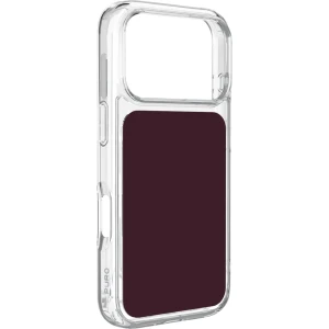 Etui Puro Plate Mag do iPhone 18 Pro / 17 Pro do MagSafe, przezroczysto-bordowe
