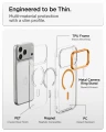 Etui Spigen Ultra Hybrid Optik S Mag do MagSafe do iPhone 18 Pro / 17 Pro, przezroczysto-pomarańczowe (9/12)