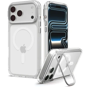 Etui Spigen Ultra Hybrid Optik S Mag do MagSafe do iPhone 18 Pro / 17 Pro, przezroczysto-srebrne