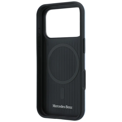 Etui Mercedes Leather Semi Wrap Wood Effect MagSafe do iPhone 18 Pro Max / 17 Pro Max, niebieskie (7/8)
