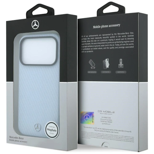 Etui Mercedes Leather Semi Wrap Wood Effect MagSafe do iPhone 18 Pro Max / 17 Pro Max, niebieskie (8/8)