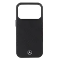 Etui Mercedes Leather Semi Wrap Wood Effect MagSafe do iPhone 18 Pro Max / 17 Pro Max, czarne (2/5)