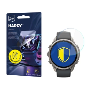 Szkło hybrydowe na smartwatch, 3mk Hardy Fusion do Garmin Fenix 9 Pro 47mm, 3 sztuki