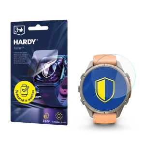 Szkło hybrydowe na smartwatch, 3mk Hardy Fusion do Garmin Fenix 9 Pro 43mm, 3 sztuki