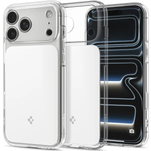 Etui Spigen Ultra Hybrid T Mag (CC) do MagSafe do iPhone 18 Pro, przezroczysto-białe