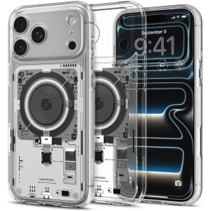 Etui Spigen Ultra Hybrid Mag do MagSafe do iPhone 18 Pro, przezroczysto-wzorzyste (Neo One)