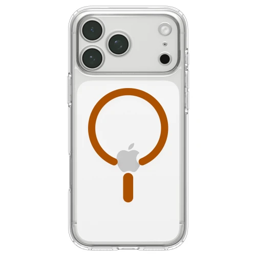 Etui Spigen Ultra Hybrid Mag do MagSafe do iPhone 18 Pro Max, przezroczysto-pomarańczowe (11/16)