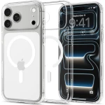 Etui Spigen Ultra Hybrid Mag do MagSafe do iPhone 18 Pro, przezroczysto-białe