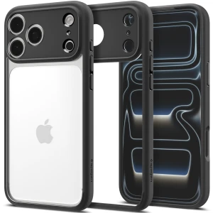 Etui Spigen Ultra Hybrid do iPhone 18 Pro, przezroczysto-czarne