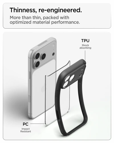 Etui Spigen Ultra Hybrid do iPhone 18 Pro, przezroczysto-czarne (12/13)