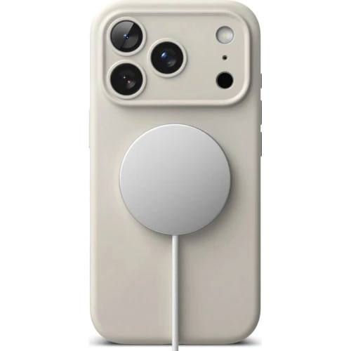 Etui Ringke Silicone Magnetic CC do MagSafe do iPhone 18 Pro, beżowe (4/9)
