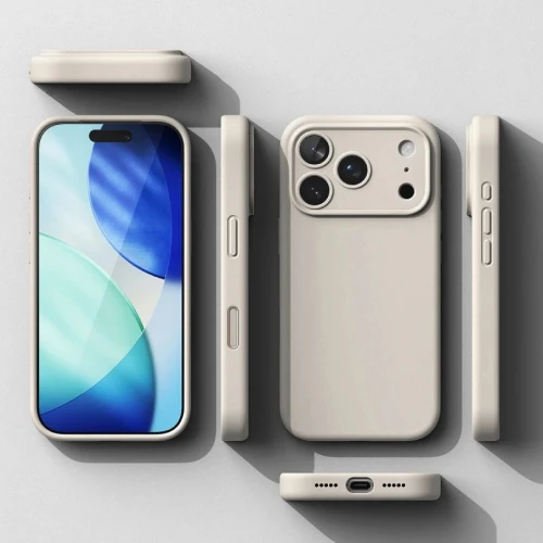 Etui Ringke Silicone Magnetic CC do MagSafe do iPhone 18 Pro, beżowe (8/9)