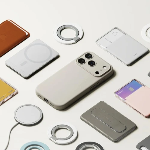 Etui Ringke Silicone Magnetic CC do MagSafe do iPhone 18 Pro, beżowe (9/9)