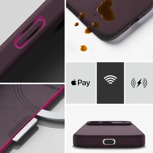Etui Ringke Silicone Magnetic CC do MagSafe do iPhone 18 Pro Max, burgundowe (7/9)