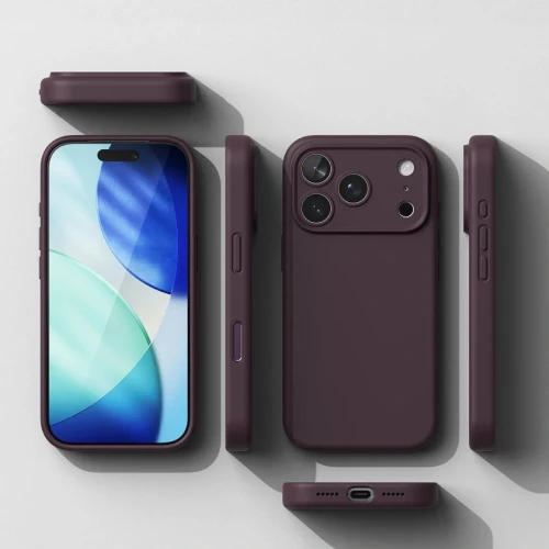 Etui Ringke Silicone Magnetic CC do MagSafe do iPhone 18 Pro Max, burgundowe (8/9)
