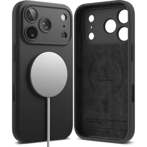 Etui Ringke Silicone Magnetic CC do MagSafe do iPhone 18 Pro Max, czarne (2/9)