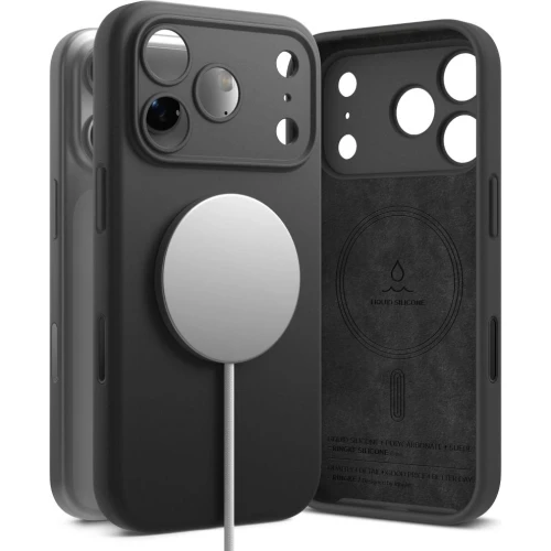Etui Ringke Silicone Magnetic CC do MagSafe do iPhone 18 Pro Max, czarne (5/9)