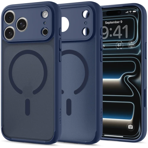 Etui Spigen Ultra Hybrid Mag do MagSafe do iPhone 18 Pro, półprzezroczysto-niebieskie (1/16)