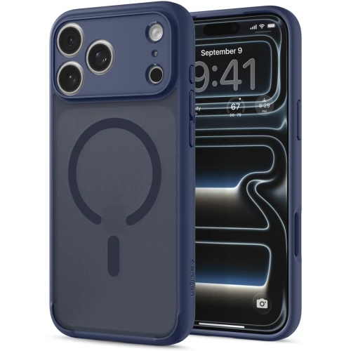 Etui Spigen Ultra Hybrid Mag do MagSafe do iPhone 18 Pro, półprzezroczysto-niebieskie (9/16)