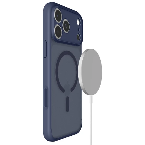 Etui Spigen Ultra Hybrid Mag do MagSafe do iPhone 18 Pro, półprzezroczysto-niebieskie (10/16)
