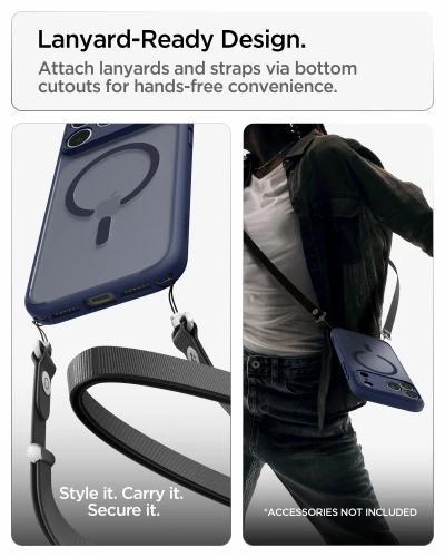 Etui Spigen Ultra Hybrid Mag do MagSafe do iPhone 18 Pro, półprzezroczysto-niebieskie (16/16)