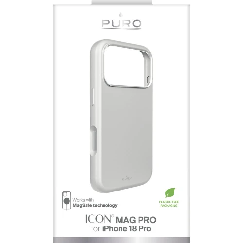 Etui Puro Icon Mag Pro do iPhone 18 Pro / 17 Pro, do MagSafe, srebrne (2/2)