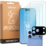 3x Szkło hartowane + szybka na aparat Bizon Glass Clear Pack do iPhone 18 Pro