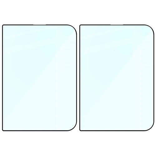 Szkło hartowane Bizon Glass Edge Duo do iPhone Duo, czarna ramka, 2 sztuki (4/4)