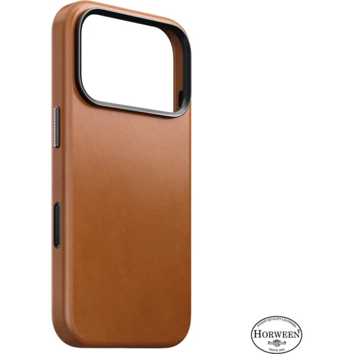 Skórzane etui Nomad Traditional Leather Case Horween Series do MagSafe do iPhone 18 Pro / 17 Pro, jasnobrązowe (6/9)