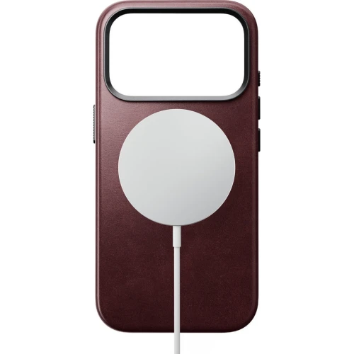 Skórzane etui Nomad Traditional Leather Case Horween Series do MagSafe do iPhone 18 Pro / 17 Pro, bordowe (7/9)