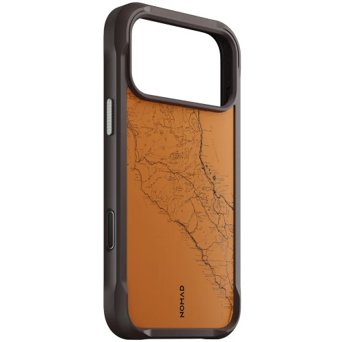 Etui ochronne do iPhone 18 Pro Max / 17 Pro Max, Nomad Rugged Case do MagSafe, pomarańczowo-czarne wzorzyste (1/7)