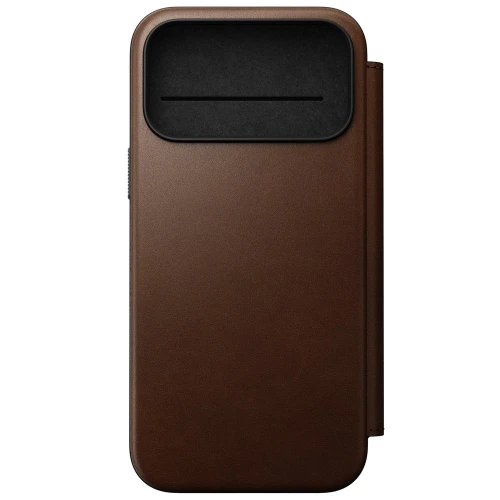 Etui z klapką Nomad Modern Leather Folio do MagSafe, do iPhone 18 Pro Max / 17 Pro Max, brązowe (2/9)
