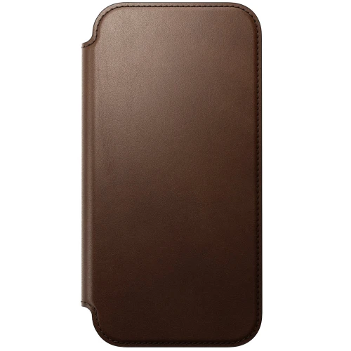 Etui z klapką Nomad Modern Leather Folio do MagSafe, do iPhone 18 Pro Max / 17 Pro Max, brązowe (8/9)