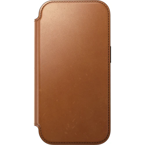 Etui z klapką Nomad Modern Leather Folio Horween Series do MagSafe, do iPhone 18 Pro / 17 Pro, jasnobrązowe (4/12)